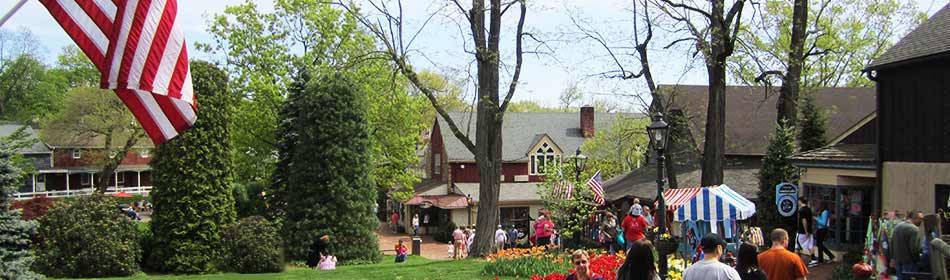 Peddler's Village is a 42-acre, outdoor shopping mall featuring 65 retail shops and merchants, 3 restaurants, a 71 room hotel and a Family Entertainment Center. in the Frenchtown, Hunterdon County NJ area