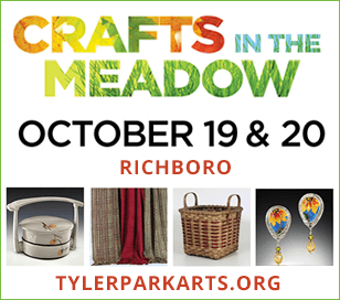 The Crafts in the Meadow Fall Invitational Craft Show is a fine art and craft event showcasing excellence in craftsmanship alongside a festive weekend of live music, performing arts, and refreshments. There will be over 130 fine artisans, demonstrations, live music, great food. There's lots for the kids to enjoy too!