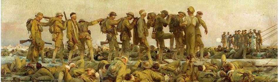 John Singer Sargent - Gassed, 1918 - Oil on canvas - (on display at Imperial War Museum, London, UK) in the Frenchtown, Hunterdon County NJ area